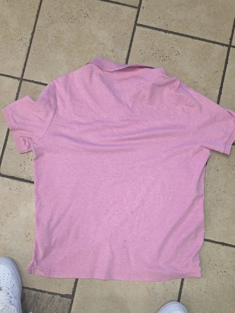 Polo by Ralph Lauren Men’s Heather Pink Polo Shirt with Pony Logo